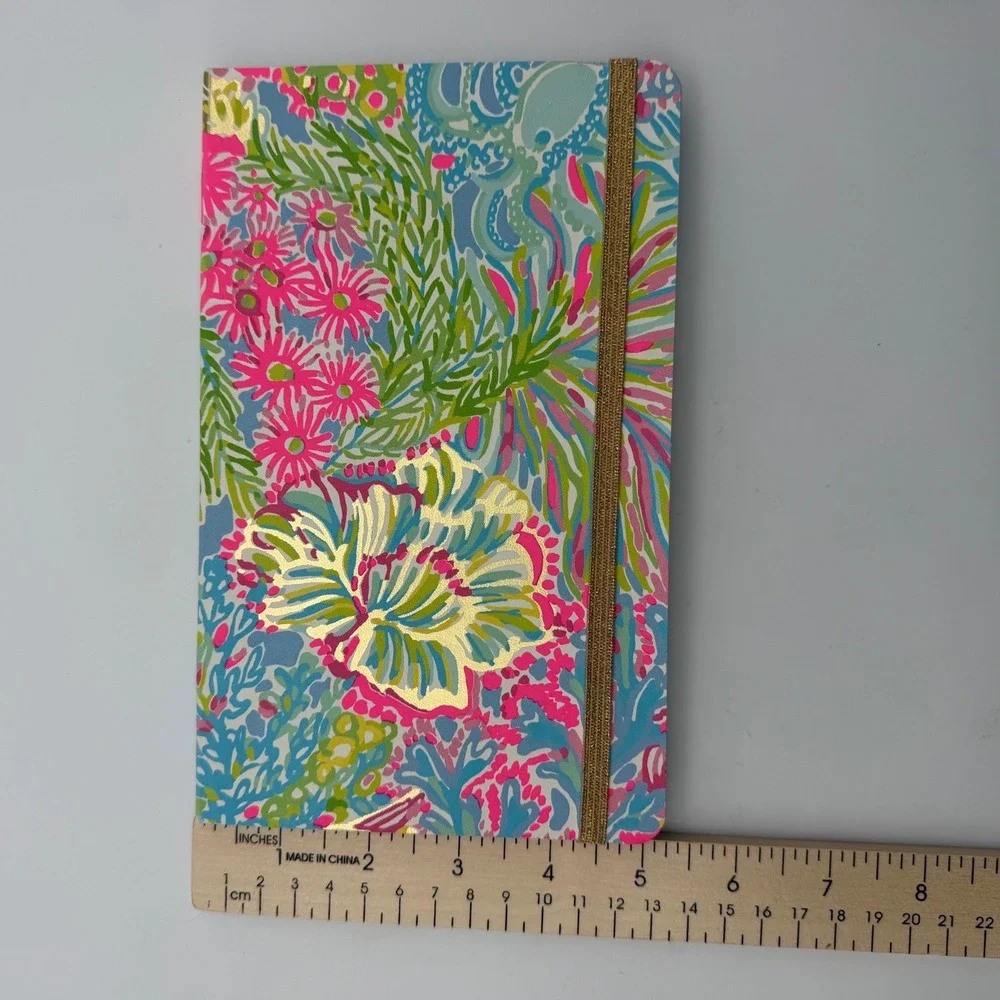 Lilly Pulitzer Floral Coral Tropical Lined Notebook Journal Multicolor Preppy
